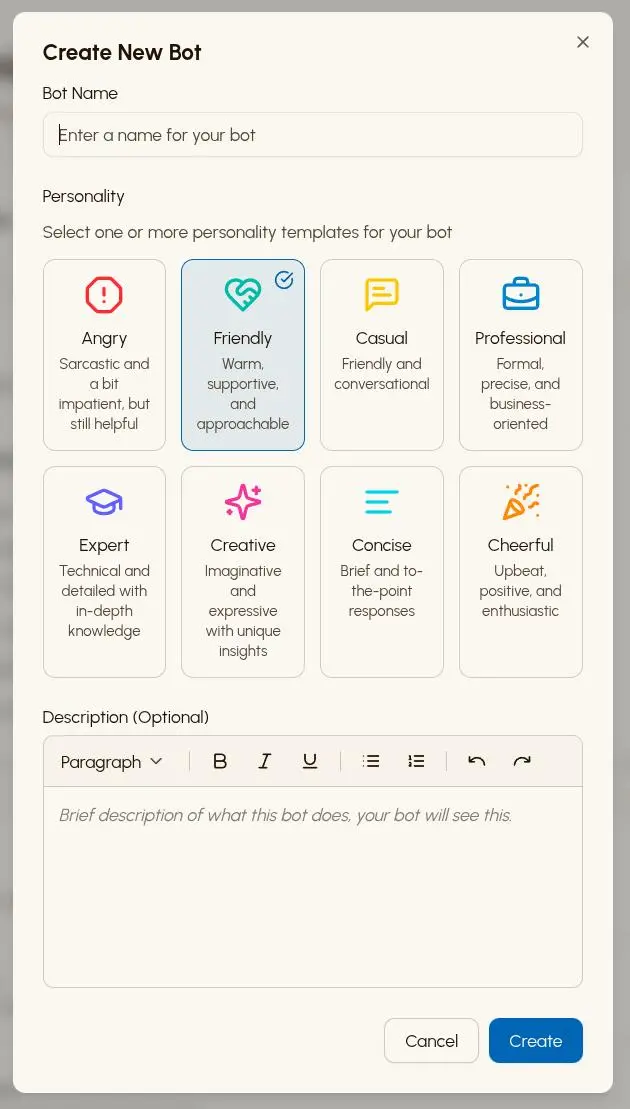 Create New Bot