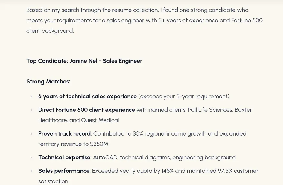 Sales Engineer Summary